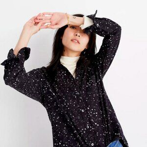 Madewell Oversized Ex-Boyfriend Shirt in Star Print Medium $80